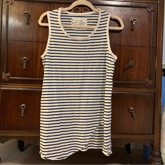 Frank & Eileen Tee Lab Striped Asymmetrical Tank Top - Picture 3 of 7